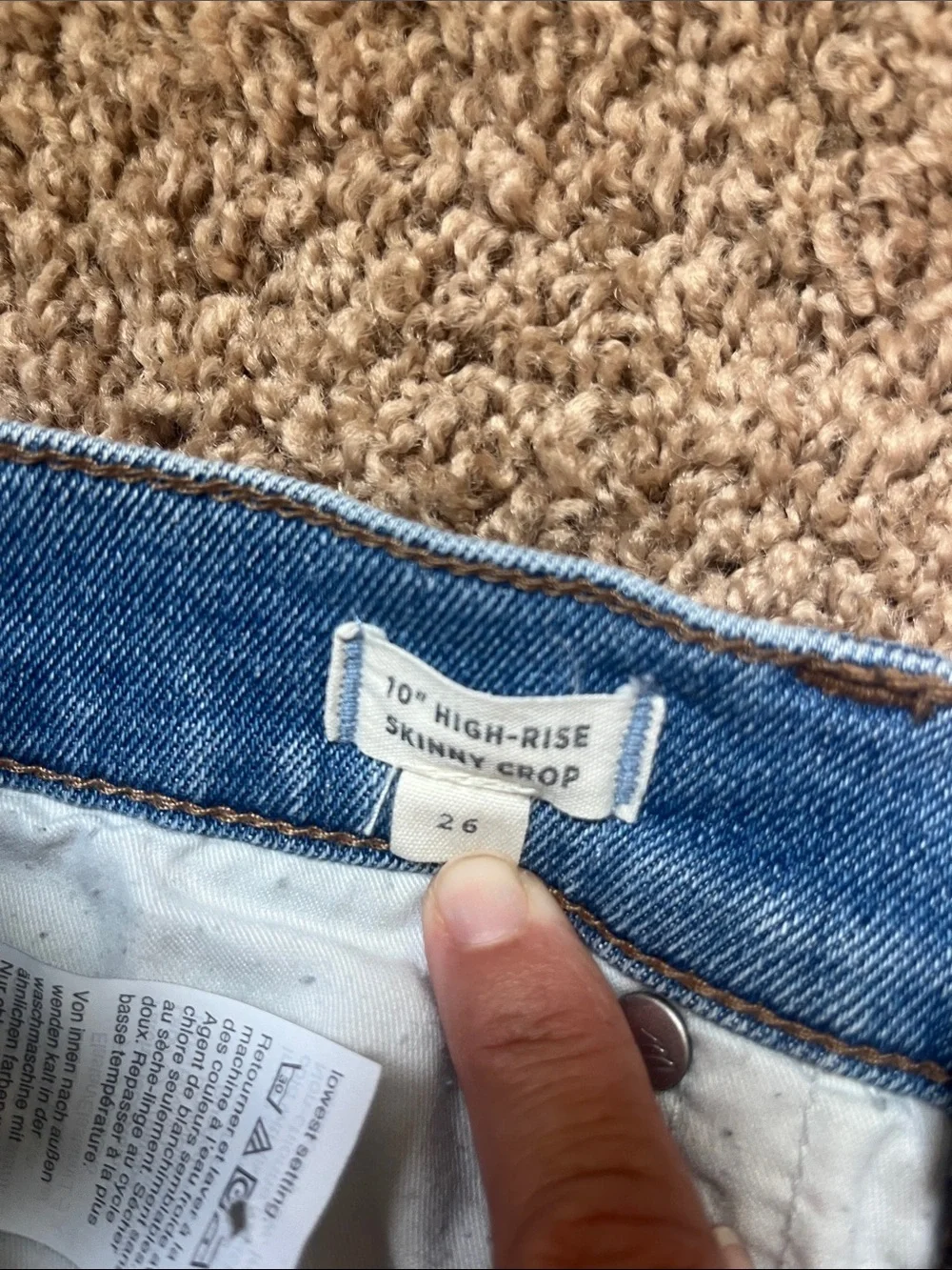 Madewell 10” High Rise Skinny Crop Straight-Leg Jeans in Medium Blue Wash Size 2